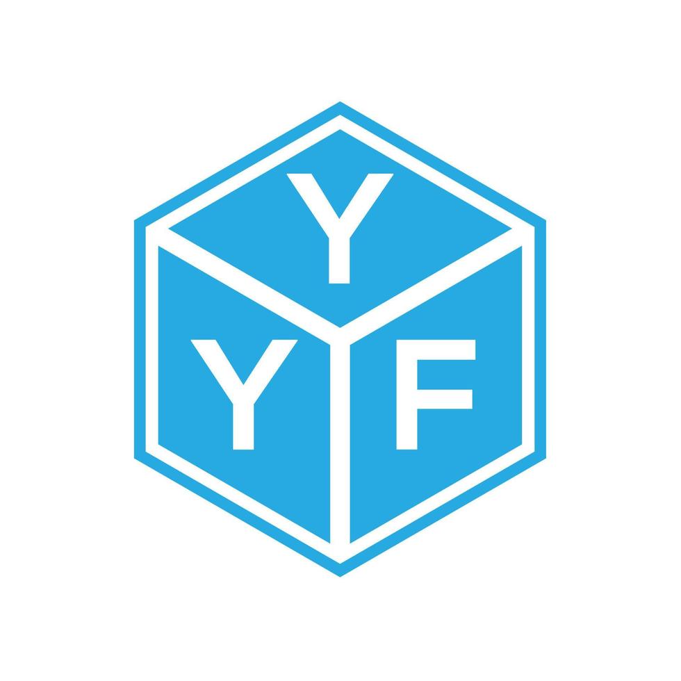 design de logotipo de letra yyf em fundo preto. conceito de logotipo de letra de iniciais criativas yyf. design de letra yyf. vetor