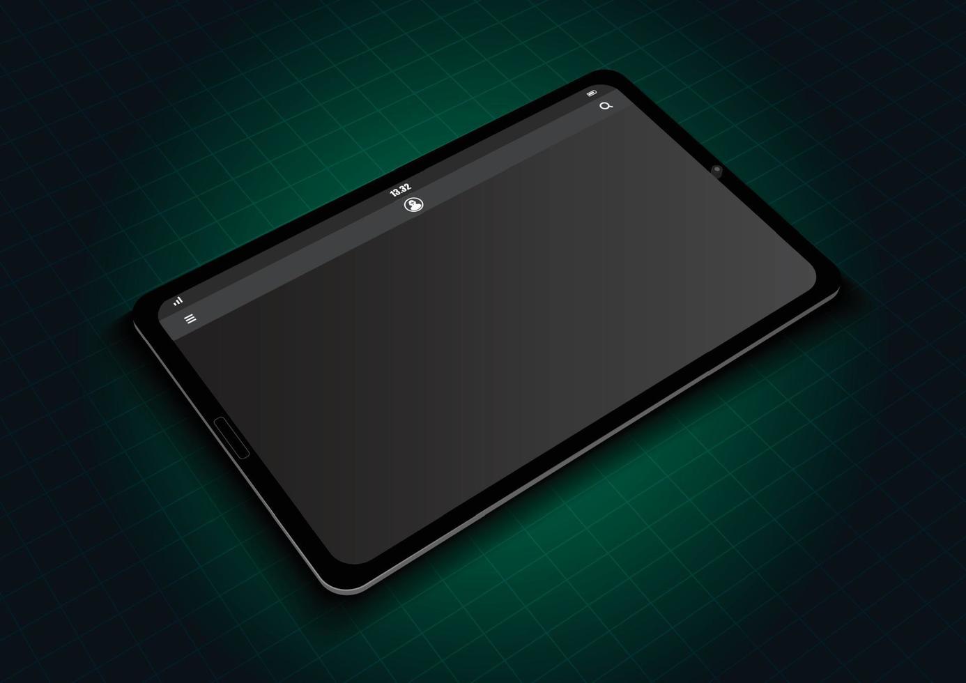 maquete realista de tablet para plano de fundo vetor