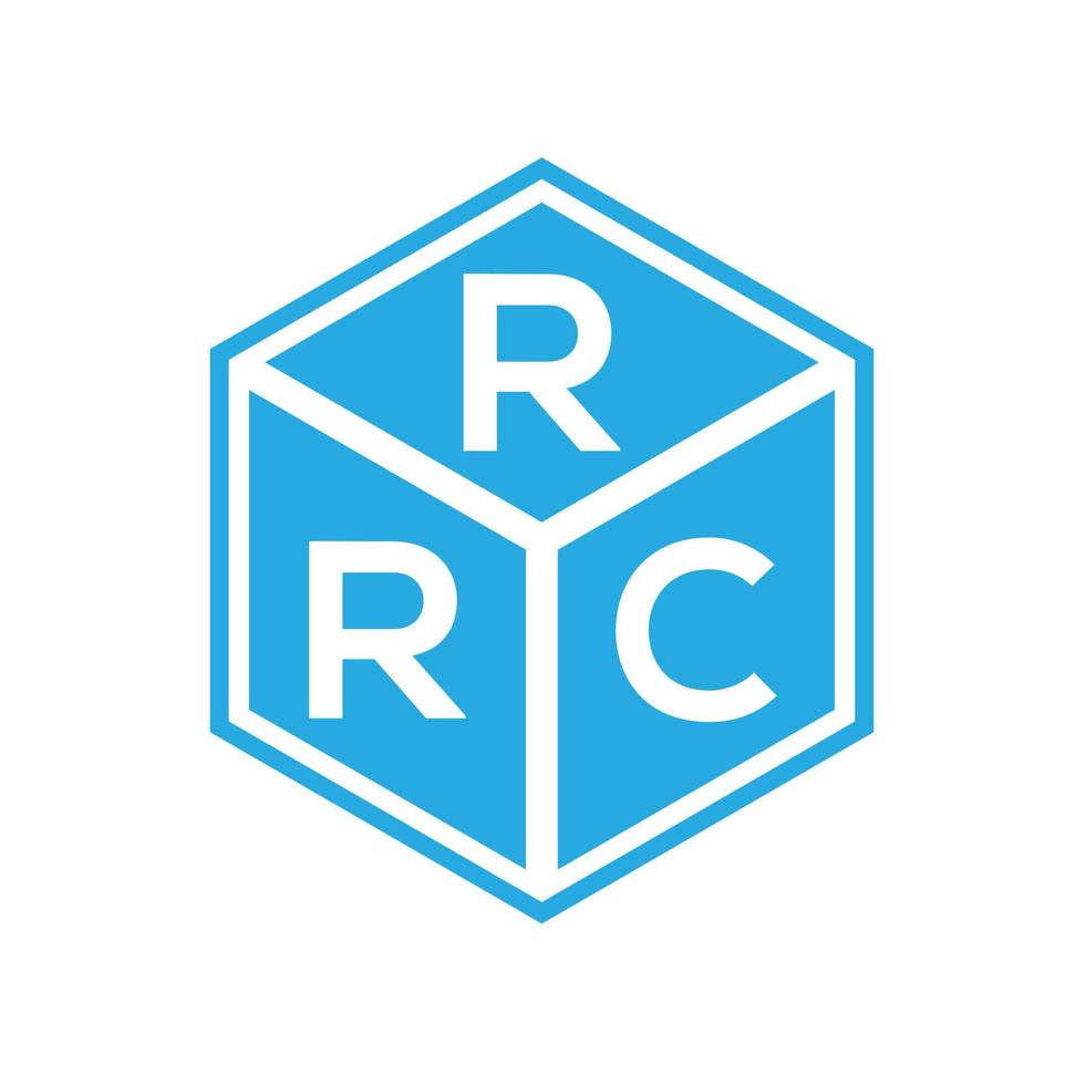 design de logotipo de carta rrc em fundo preto. conceito de logotipo de letra de iniciais criativas rrc. design de letra rrc. vetor