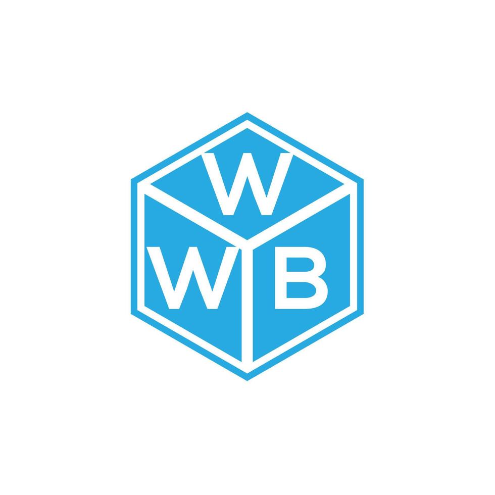 design de logotipo de carta wwb em fundo preto. conceito de logotipo de carta de iniciais criativas wwb. design de letra wwb. vetor