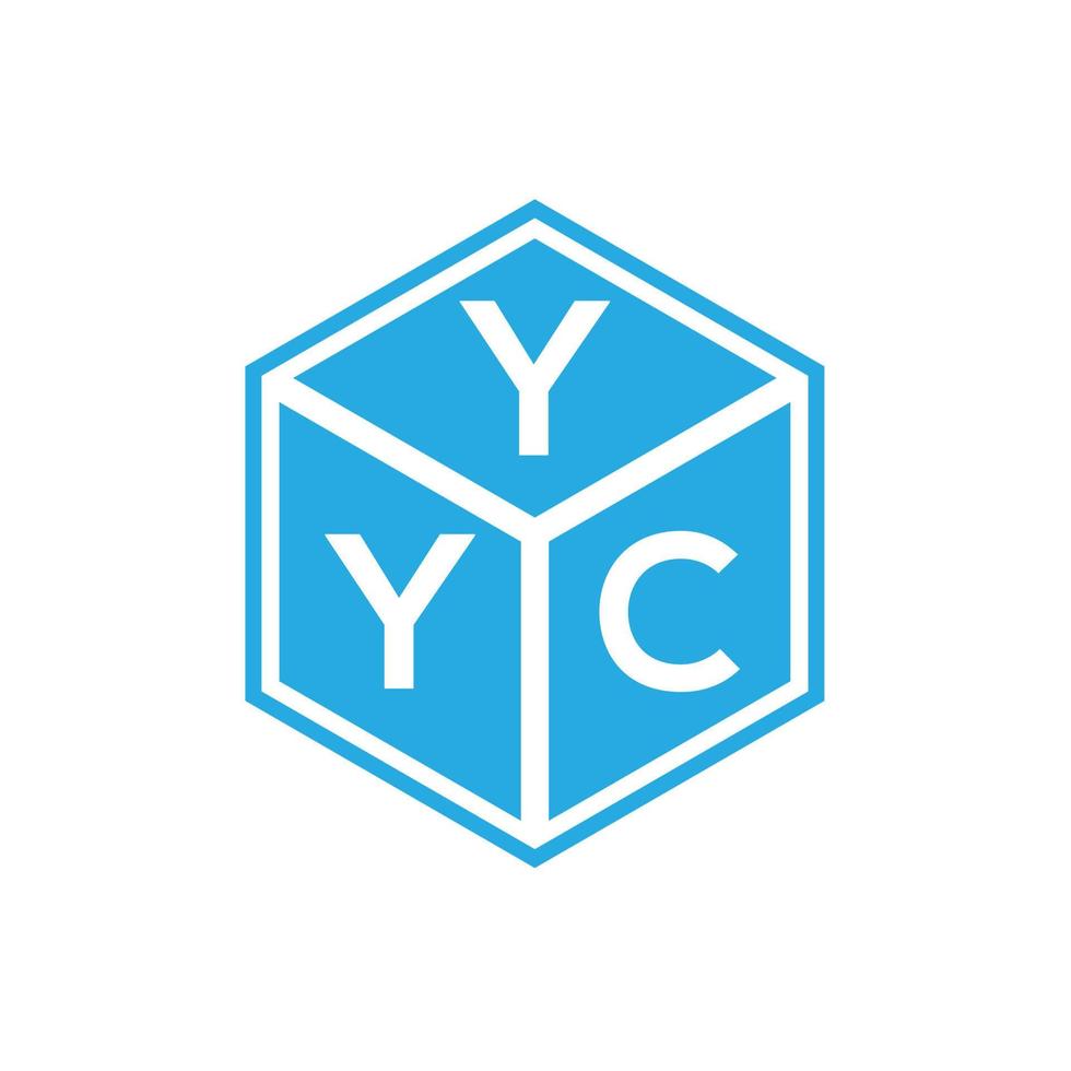 design de logotipo de carta yyc em fundo preto. yyc conceito de logotipo de letra de iniciais criativas. design de letra yyc. vetor