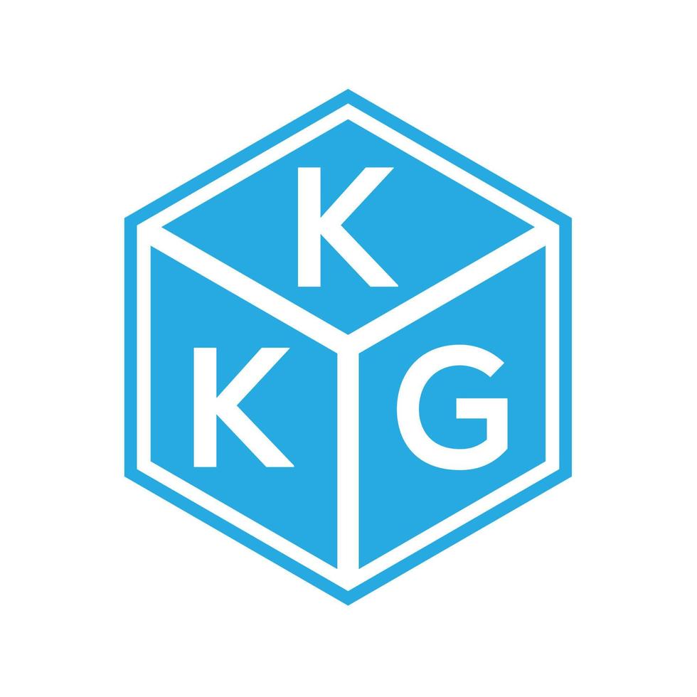 kkg carta logotipo em fundo preto. kkg conceito de logotipo de letra de iniciais criativas. kkg design de letras. vetor