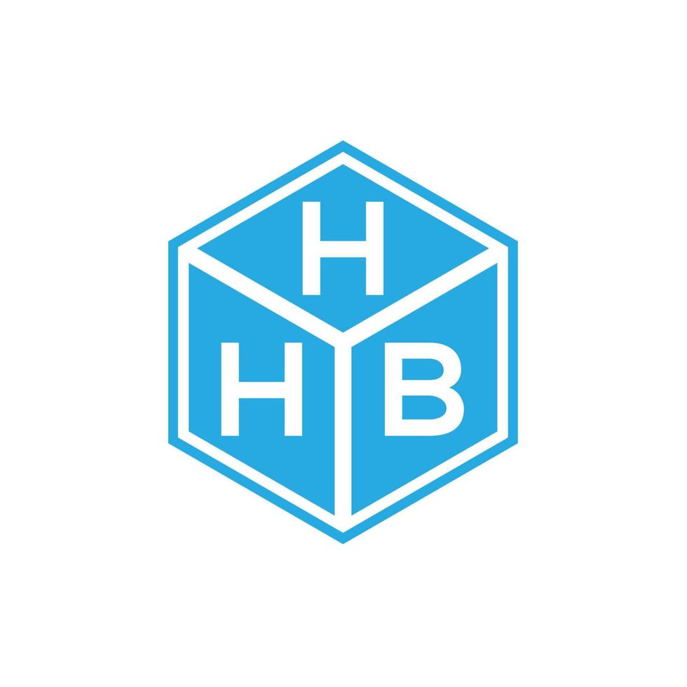 design de logotipo de carta hhb em fundo preto. conceito de logotipo de letra de iniciais criativas hhb. design de letra hhb. vetor