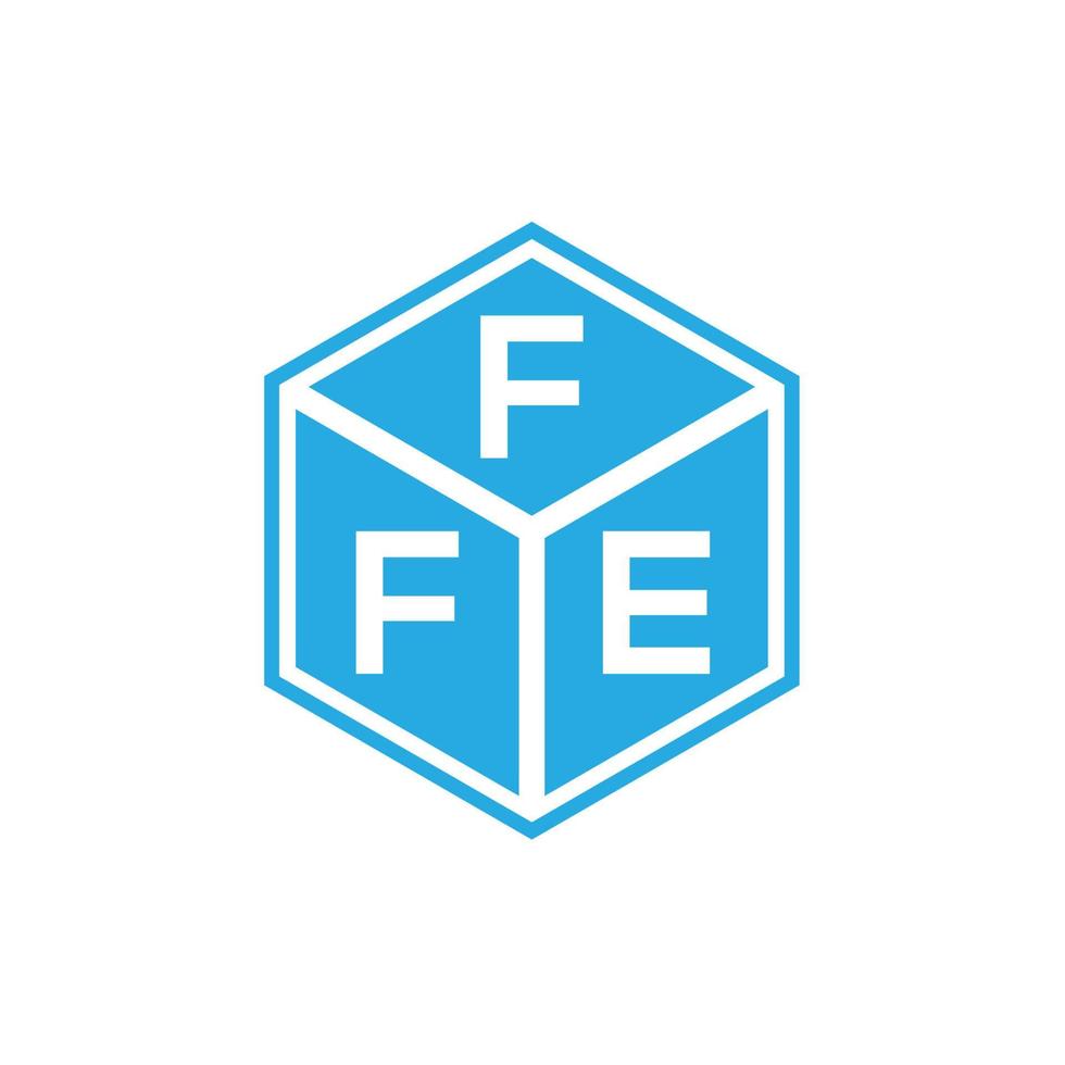 design de logotipo de carta ffe em fundo preto. ffe conceito de logotipo de carta de iniciais criativas. design de letra ffe. vetor