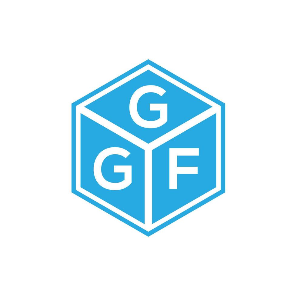 design de logotipo de carta ggf em fundo preto. ggf conceito de logotipo de carta de iniciais criativas. design de letra gf. vetor