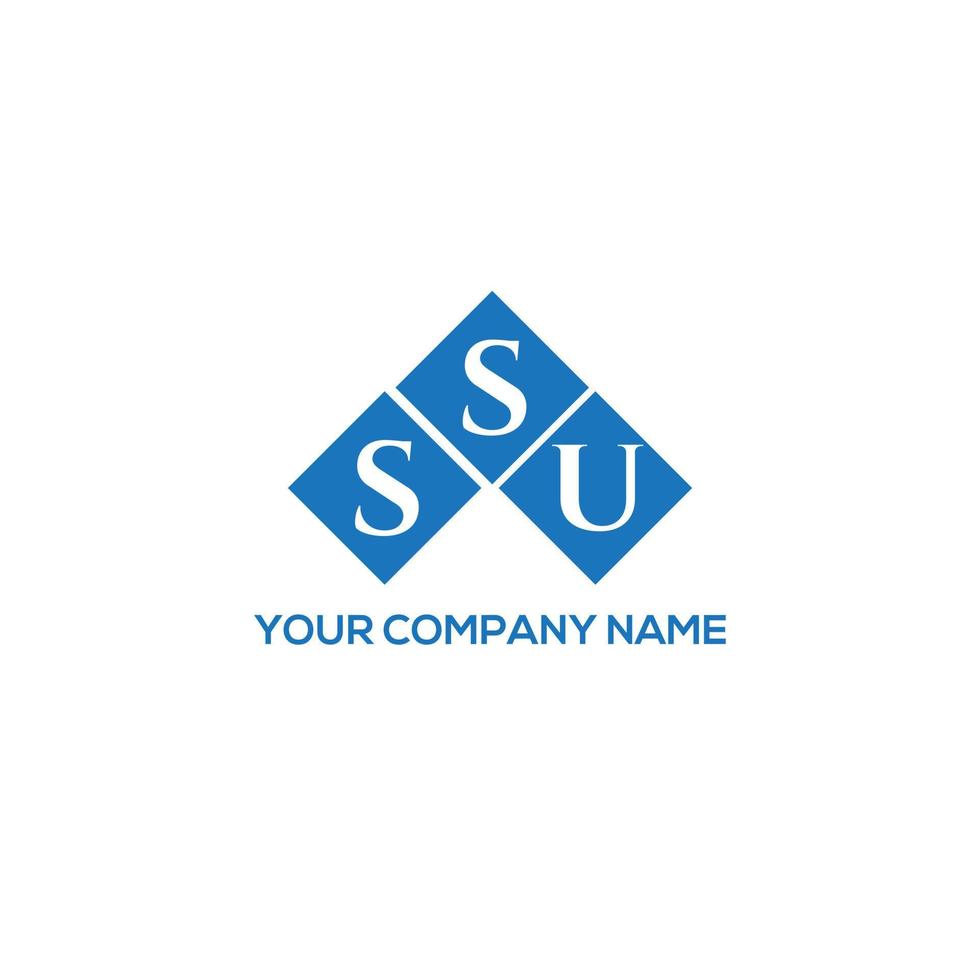 design de logotipo de carta ssu em fundo branco. conceito de logotipo de letra de iniciais criativas ssu. design de letra ssu. vetor