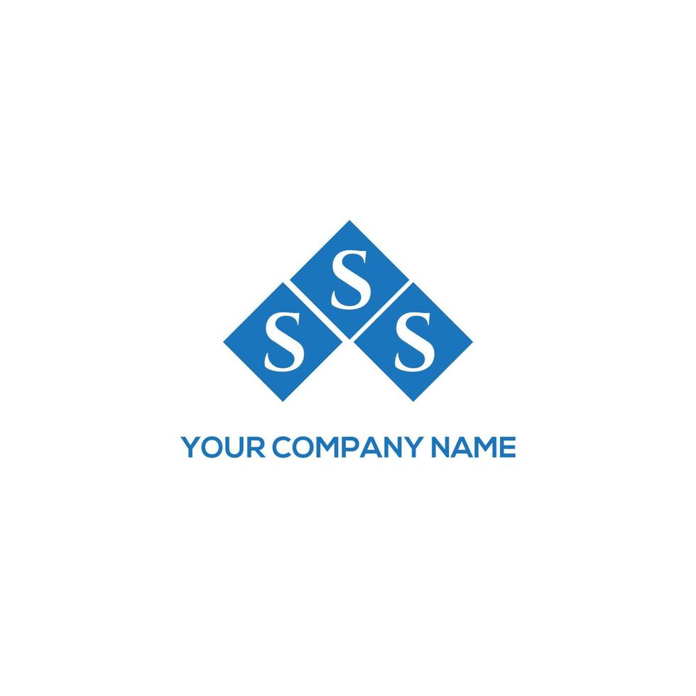 design de logotipo de carta sss em fundo branco. sss conceito de logotipo de letra de iniciais criativas. design de letra sss. vetor