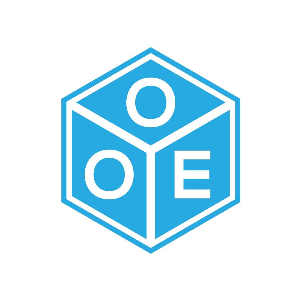 design de logotipo de carta ooe em fundo preto. conceito de logotipo de letra de iniciais criativas ooe. ooe design de letras. vetor