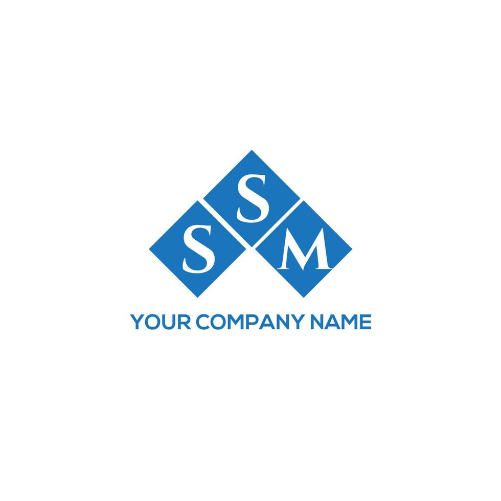 design de logotipo de carta ssm em fundo branco. conceito de logotipo de letra de iniciais criativas ssm. design de letra ssm. vetor