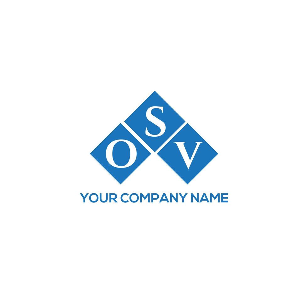 design de logotipo de carta osv em fundo branco. conceito de logotipo de letra de iniciais criativas osv. design de letra osv. vetor