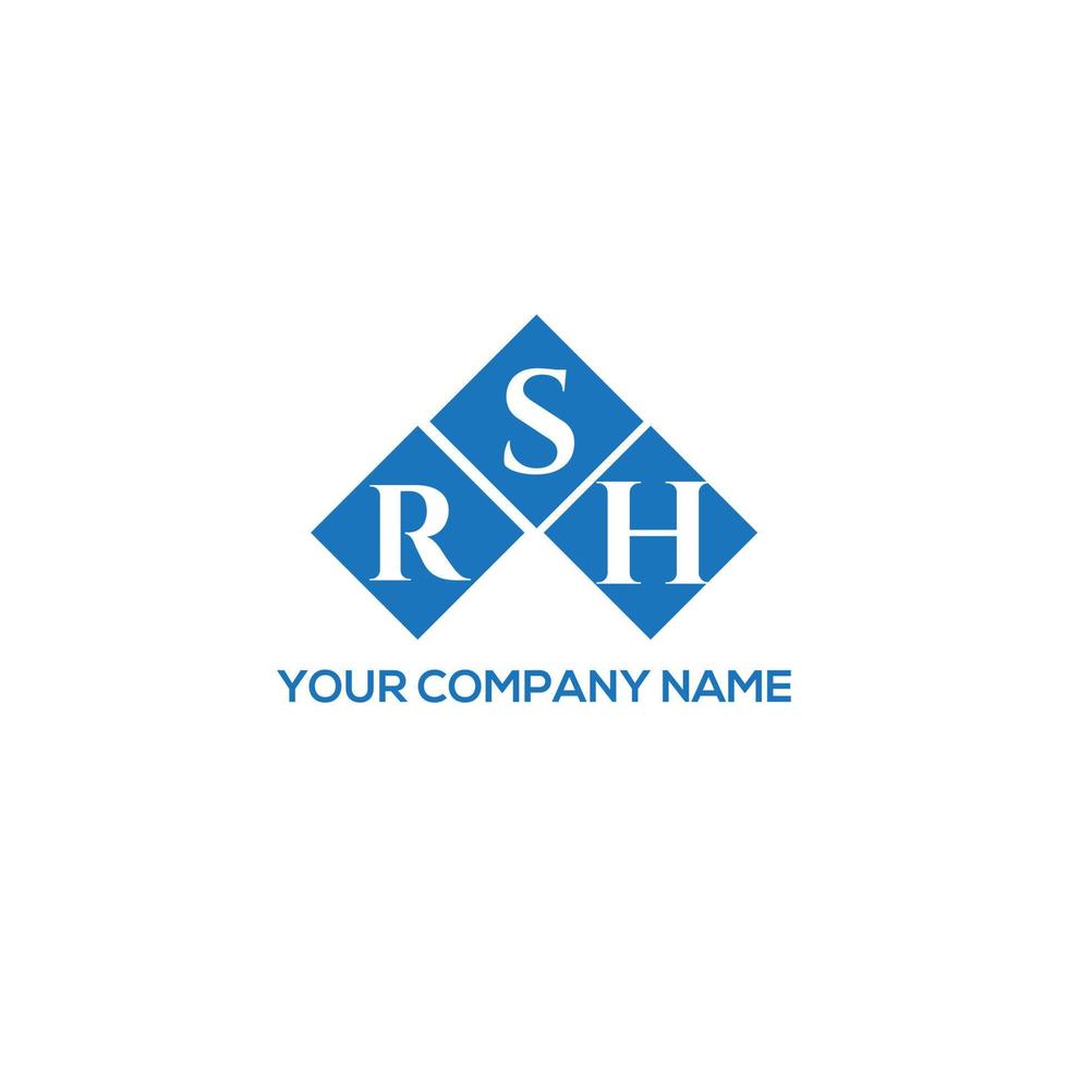 design de logotipo de carta rsh em fundo branco. conceito de logotipo de letra de iniciais criativas rsh. design de letra rsh. vetor