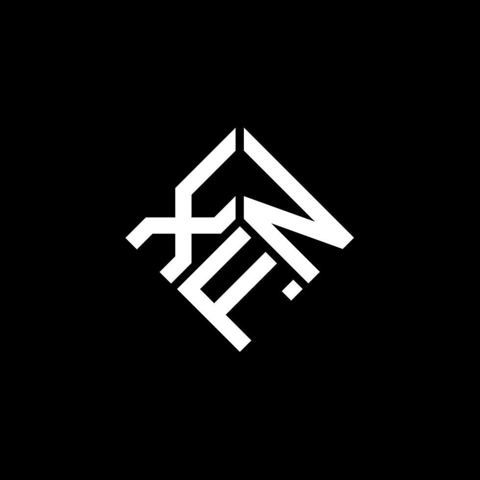 design de logotipo de carta xnf em fundo preto. conceito de logotipo de carta de iniciais criativas xnf. design de letra xnf. vetor