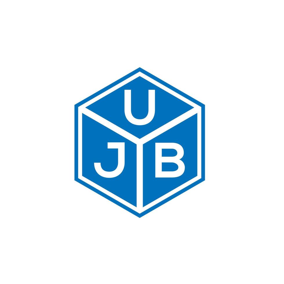 design de logotipo de letra ujb em fundo preto. conceito de logotipo de letra de iniciais criativas ujb. design de letra ujb. vetor