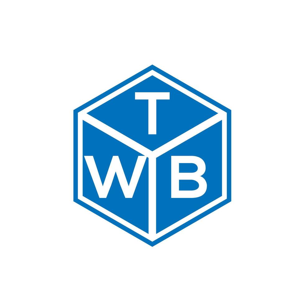 design de logotipo de carta twb em fundo preto. conceito de logotipo de letra de iniciais criativas twb. design de letra twb. vetor