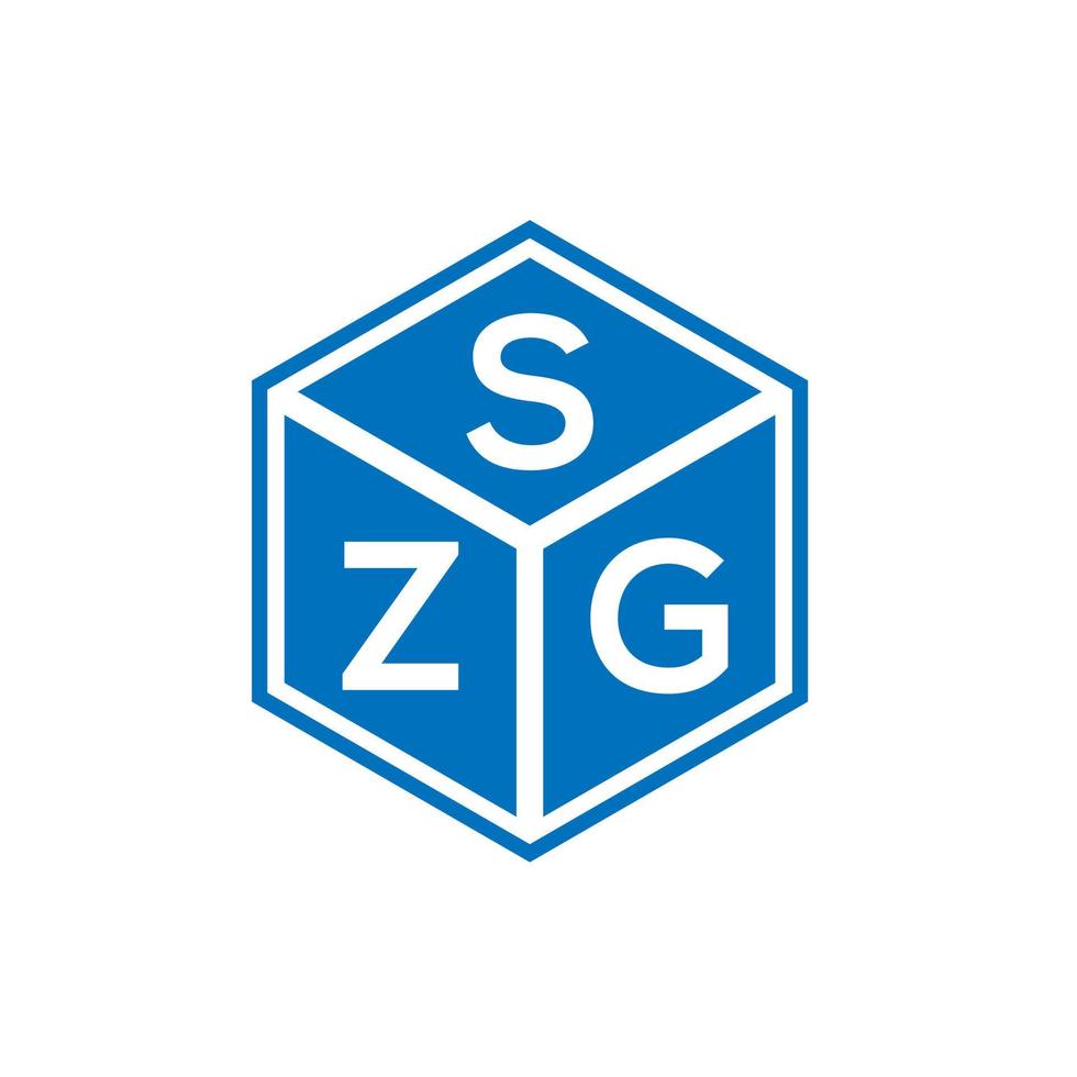 design de logotipo de carta szg em fundo preto. conceito de logotipo de letra de iniciais criativas szg. design de letra szg. vetor
