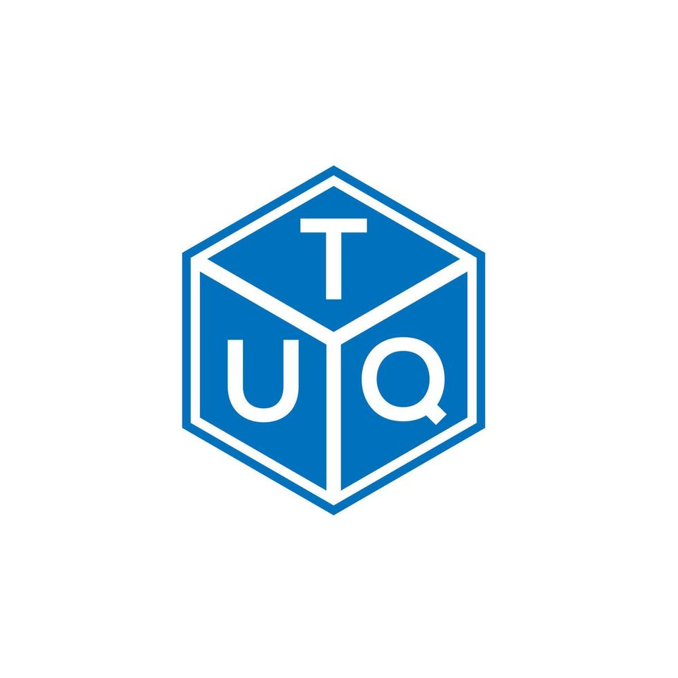 design de logotipo de letra tuq em fundo preto. conceito de logotipo de letra de iniciais criativas tuq. design de letra tuq. vetor