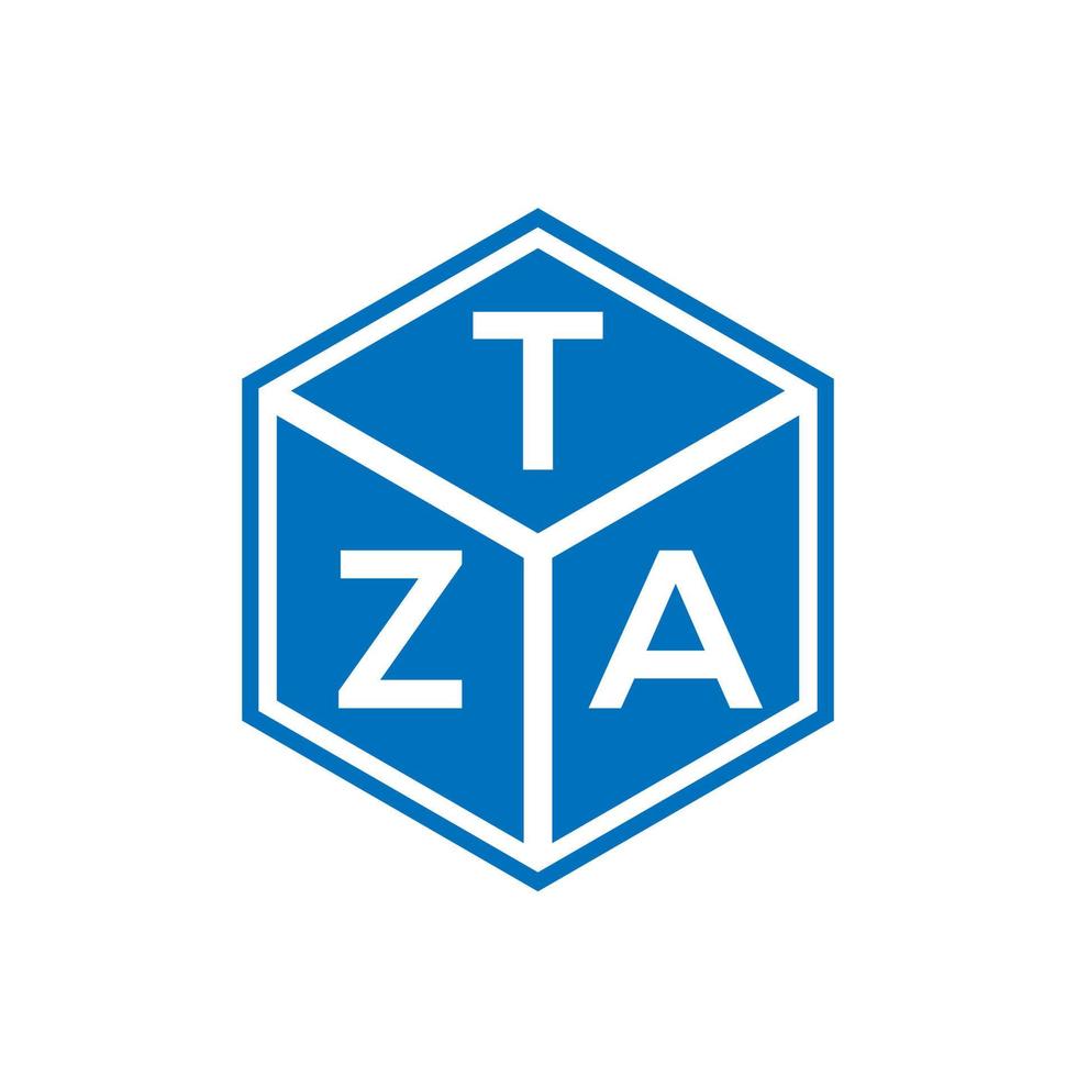 design de logotipo de letra tza em fundo preto. conceito de logotipo de letra de iniciais criativas tza. design de letra tza. vetor