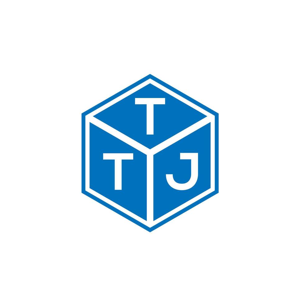 design de logotipo de letra ttj em fundo preto. conceito de logotipo de letra de iniciais criativas ttj. design de letra ttj. vetor