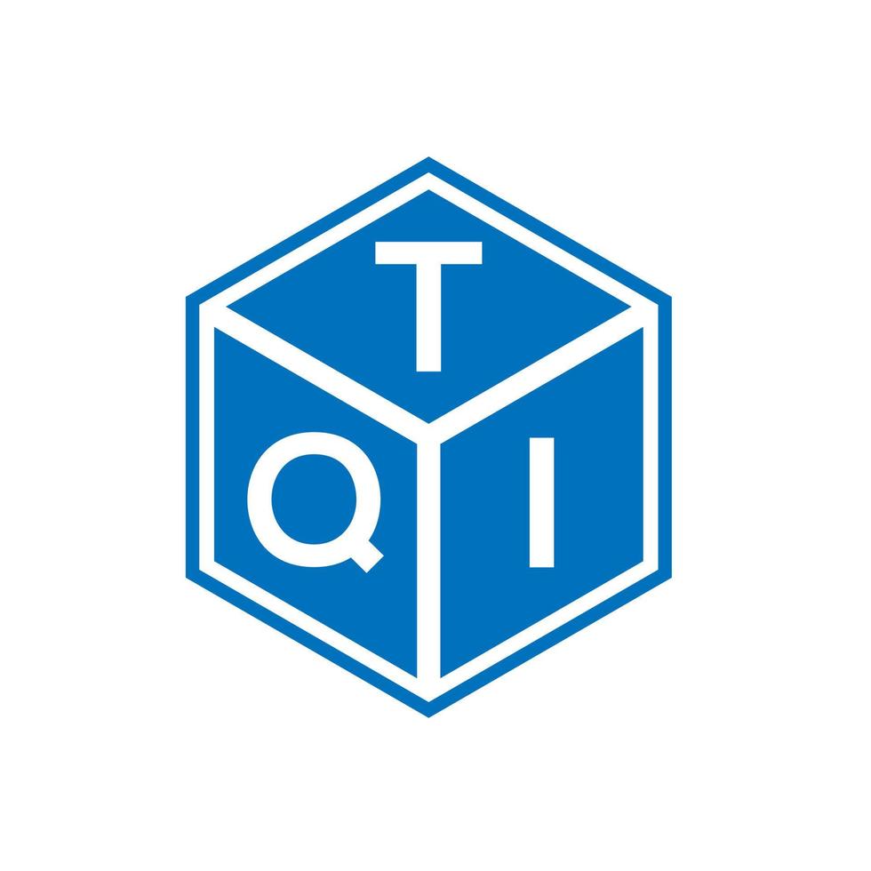 design de logotipo de letra tqi em fundo preto. conceito de logotipo de letra de iniciais criativas tqi. design de letra tqi. vetor