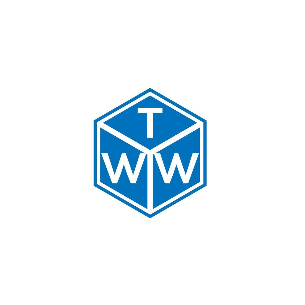 design de logotipo de letra tww em fundo preto. conceito de logotipo de letra de iniciais criativas tww. design de letra tww. vetor