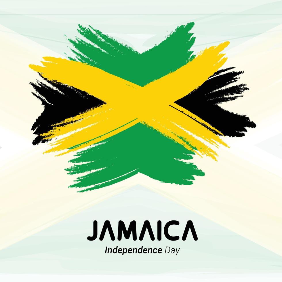 fundo de banner do dia da independência da jamaica vetor