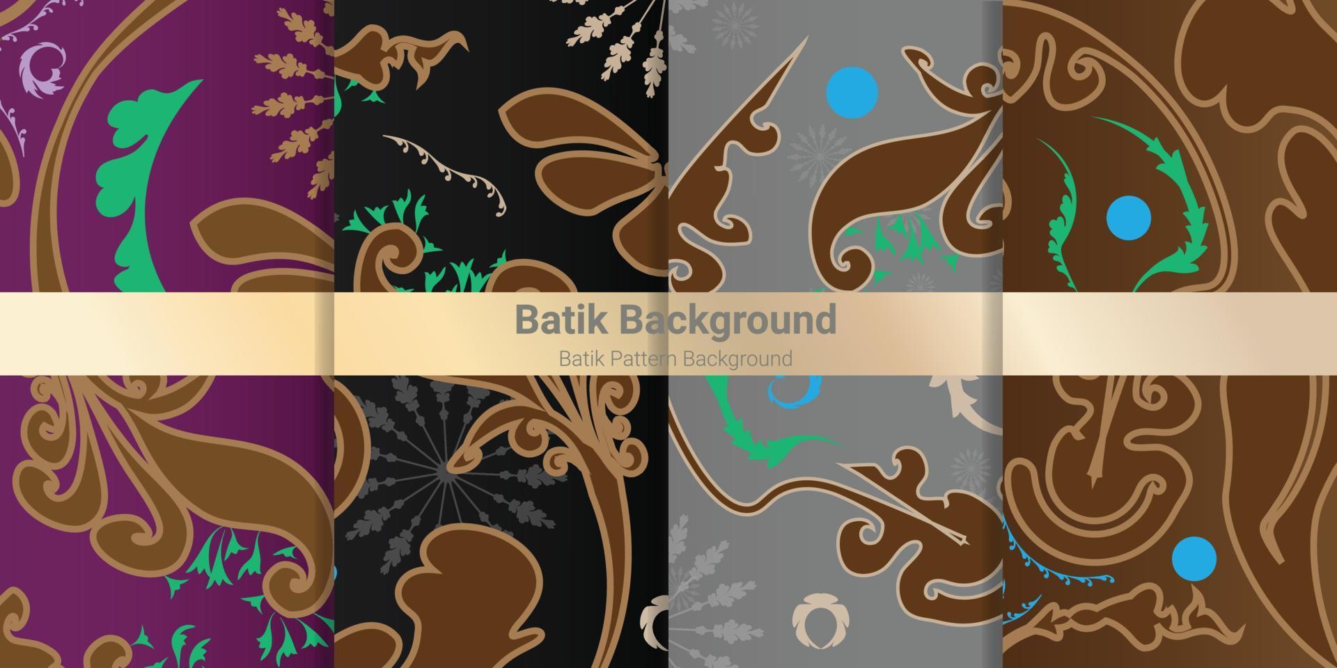 fundo sem costura padrão de design batik vetor