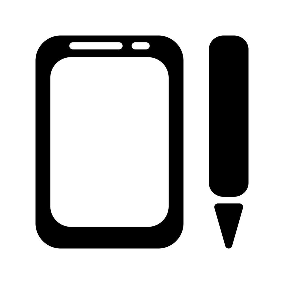 ícone de smartphone e caneta vetor