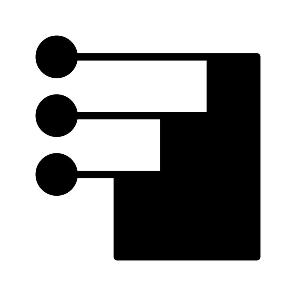 ícone do gráfico de lista, pode ser usado para sinal ou símbolo no trabalho vetor