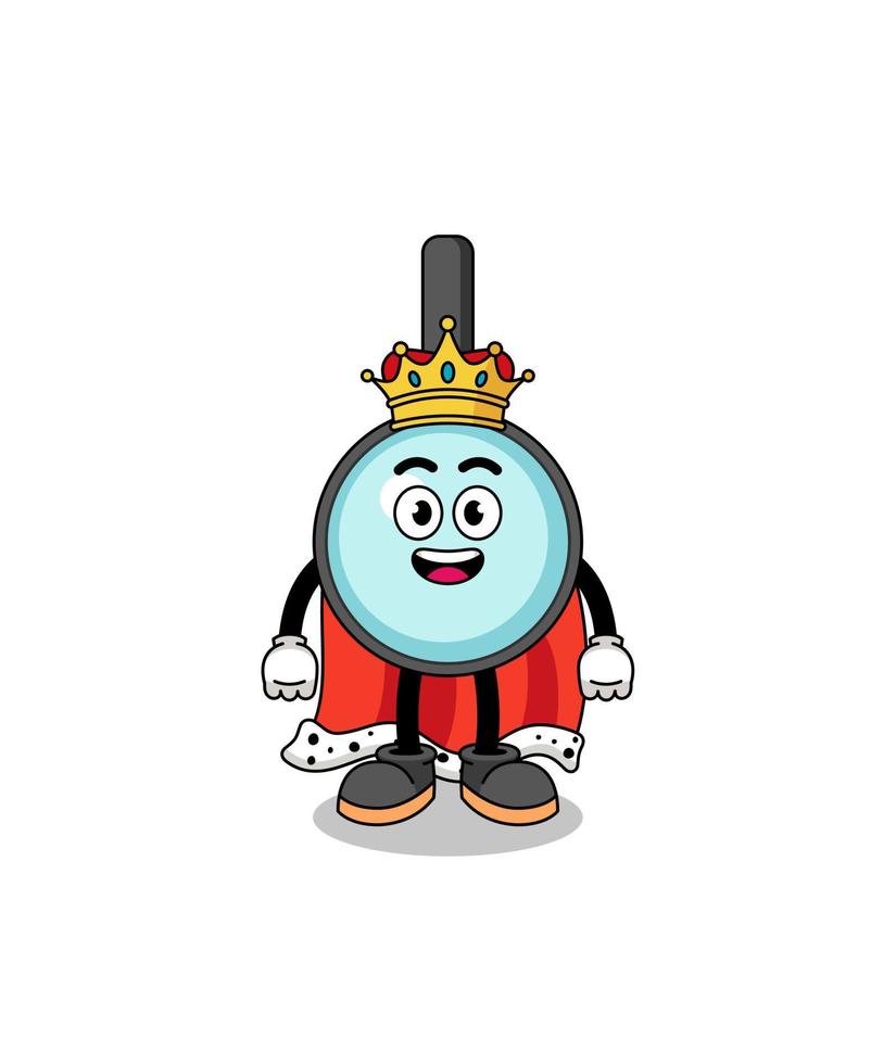 ilustração de mascote do rei da lupa vetor
