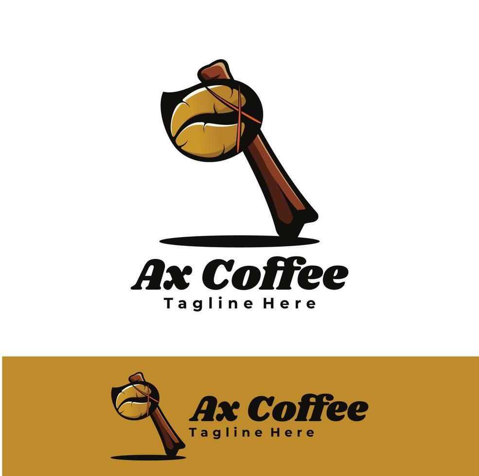 ilustração de logotipo de café machado vetor