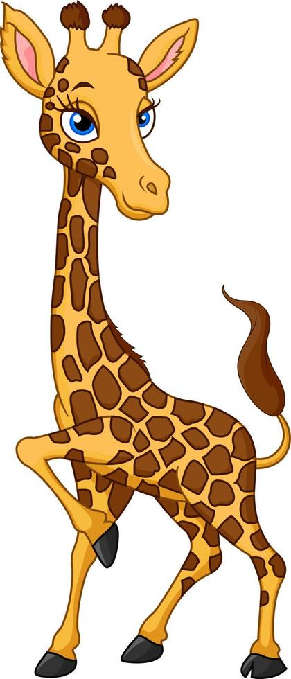 girafa sorridente dos desenhos animados vetor