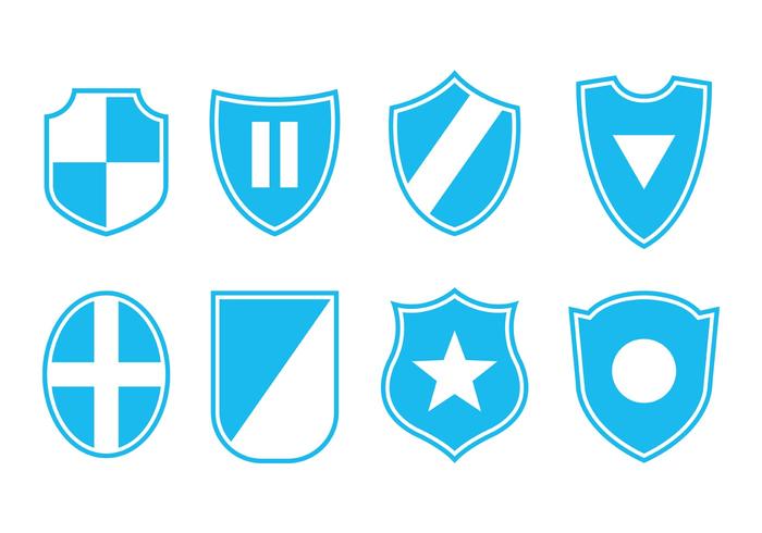Conjunto de vetores de formas de escudo