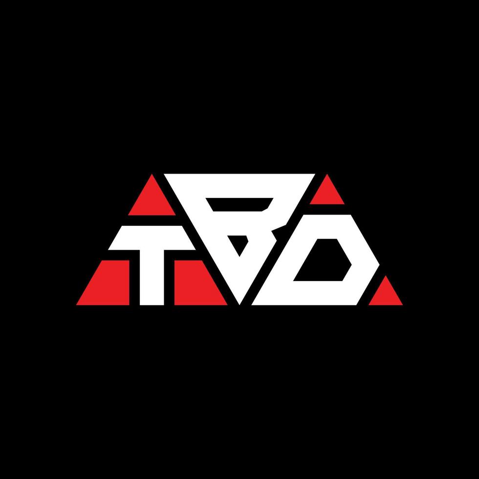 design de logotipo de letra de triângulo tbd com forma de triângulo. monograma de design de logotipo de triângulo tbd. modelo de logotipo de vetor de triângulo tbd com cor vermelha. tbd logotipo triangular logotipo simples, elegante e luxuoso. tbd