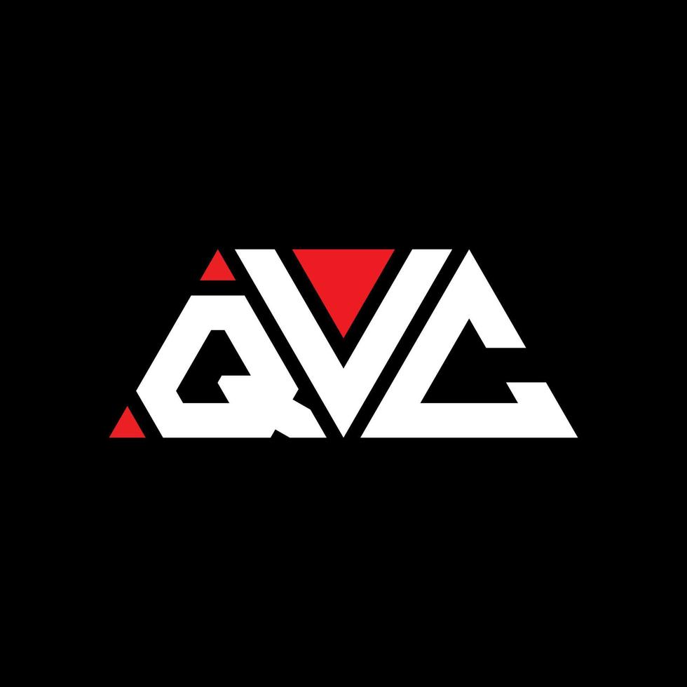 design de logotipo de letra de triângulo qvc com forma de triângulo.  monograma de design de