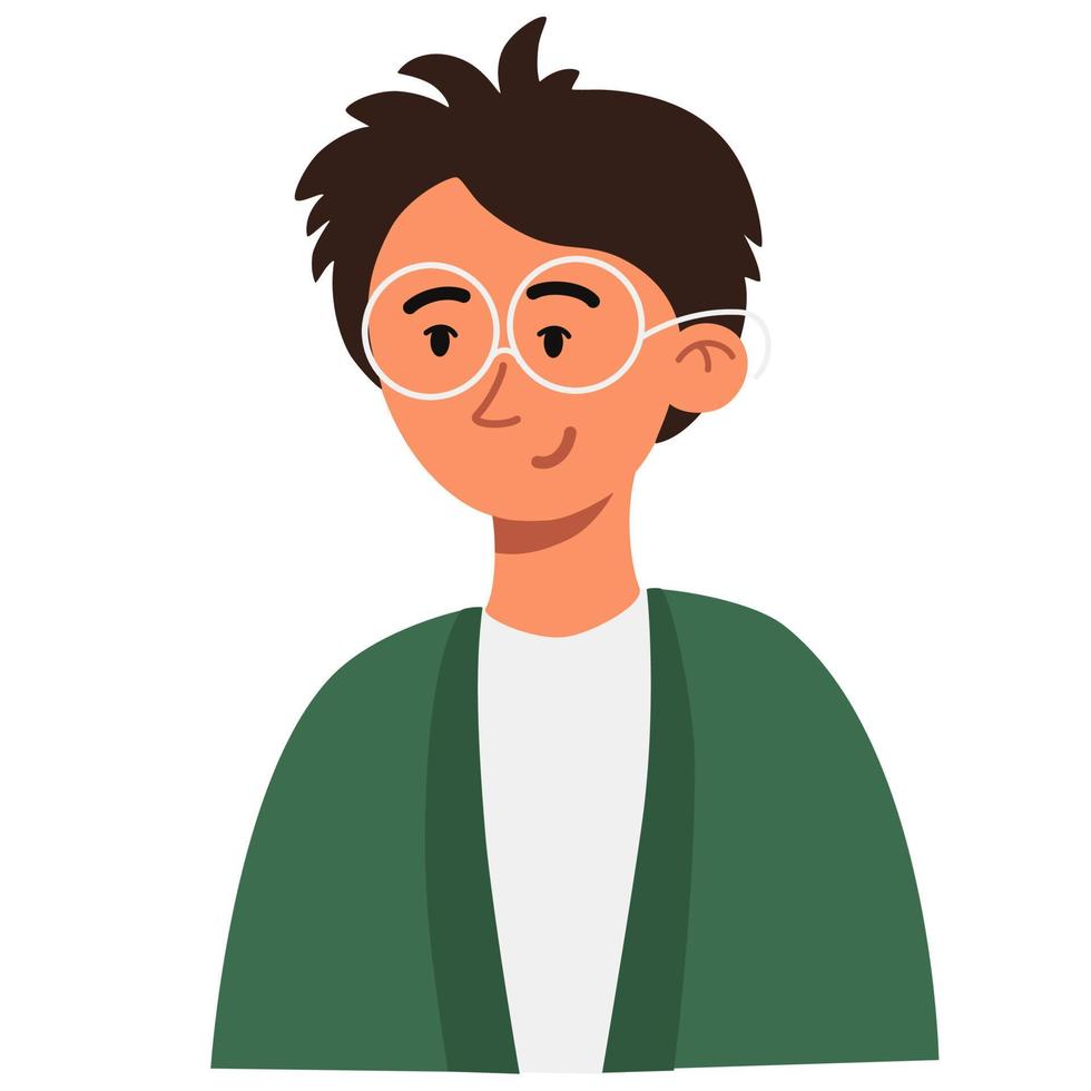 retrato masculino. perfil de pessoas. perfeito para mídias sociais e apresentações de negócios, interface de usuário, ux, design gráfico e web, aplicativos e interfaces. ilustração vetorial vetor