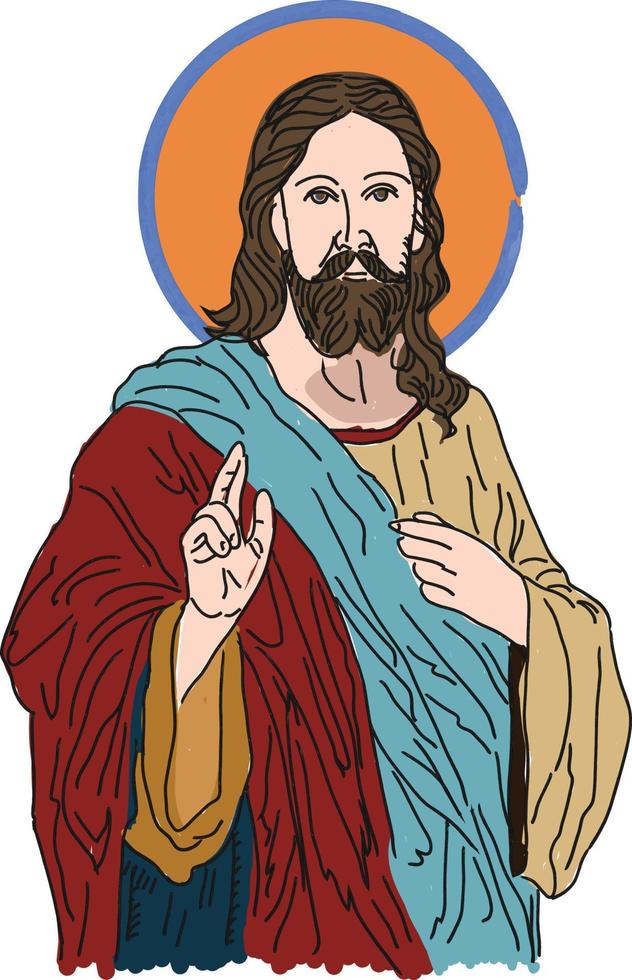 misericórdia divina de jesus cristo ilustração vetorial cristã vetor