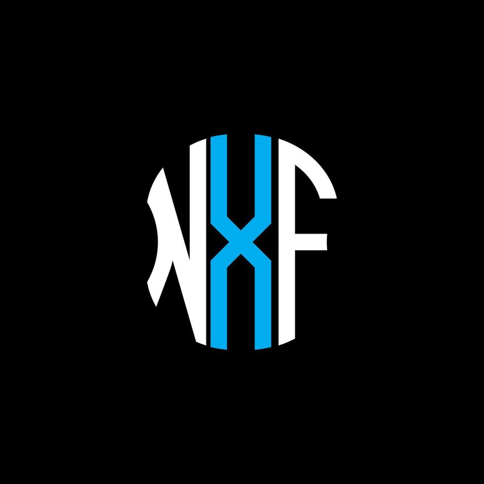 design criativo abstrato do logotipo da carta nxf. nxf design exclusivo vetor