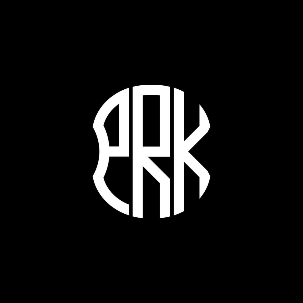 prk carta logotipo abstrato design criativo. prk design exclusivo vetor