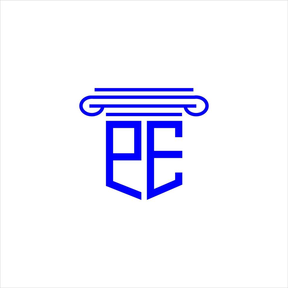 design criativo do logotipo da carta pe com gráfico vetorial vetor