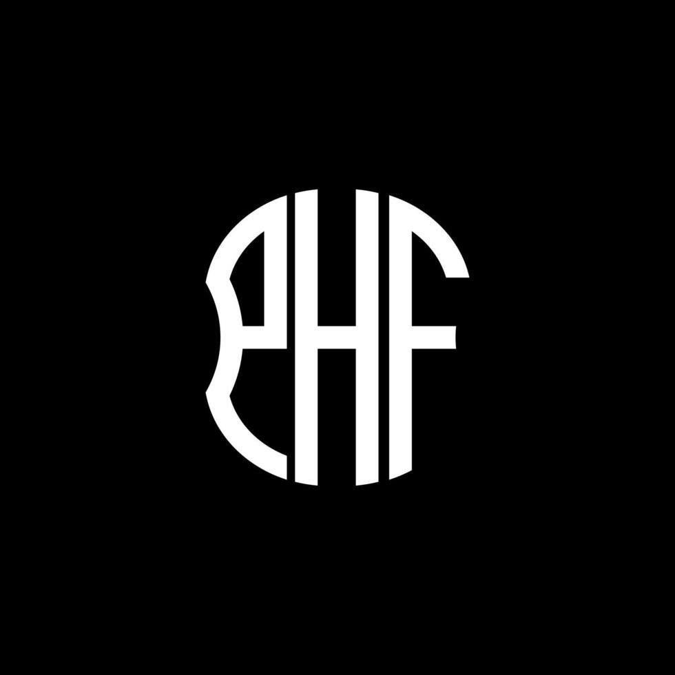 phf carta logotipo abstrato design criativo. pf design exclusivo vetor