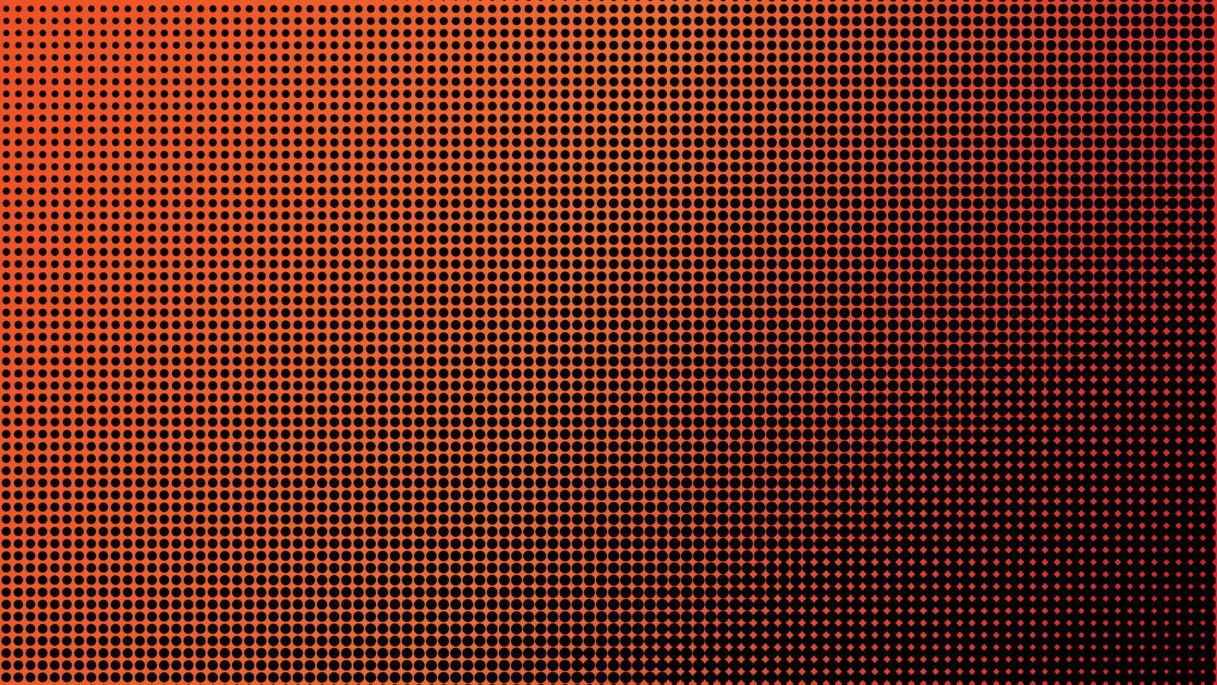 modelo de design de fundo de meio-tom colorido, arte pop, ilustração de padrão de pontos abstratos, papel de parede de gradação marrom laranja vermelho preto, elemento de textura vintage, cor gradiente vetor