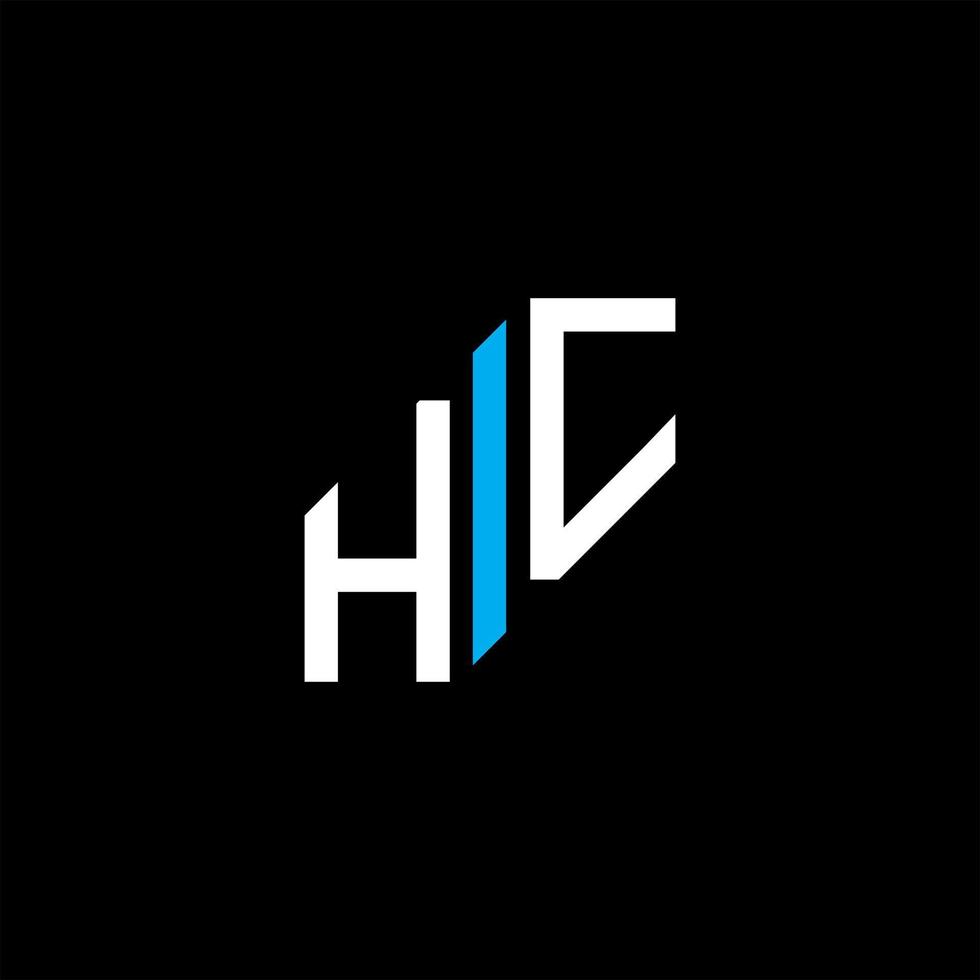 design criativo do logotipo da carta hc com gráfico vetorial vetor