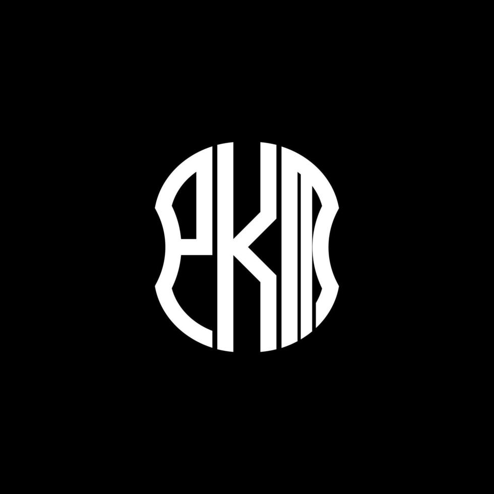pkm carta logotipo abstrato design criativo. pk design exclusivo vetor