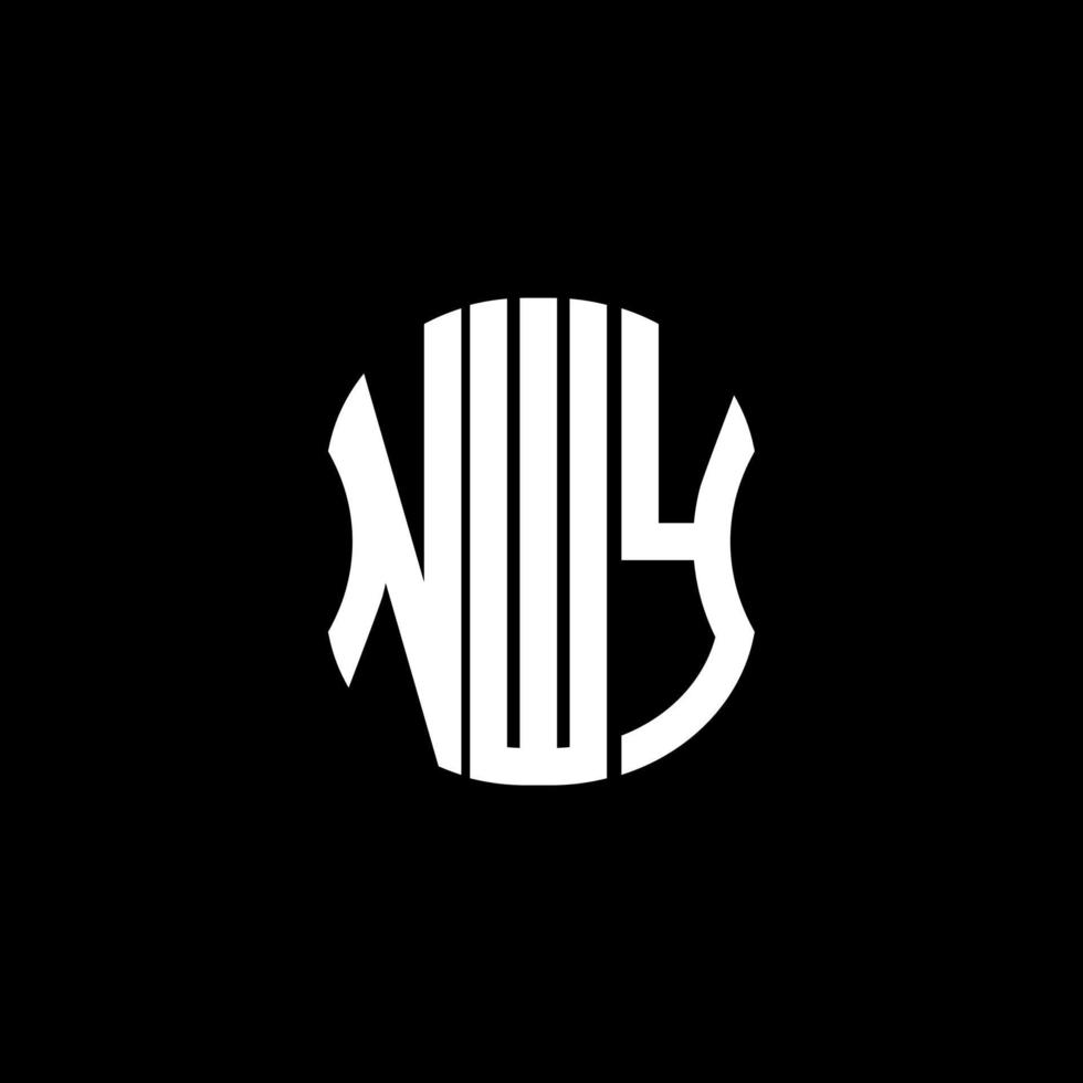 design criativo abstrato do logotipo da carta nwy. nwy design exclusivo vetor