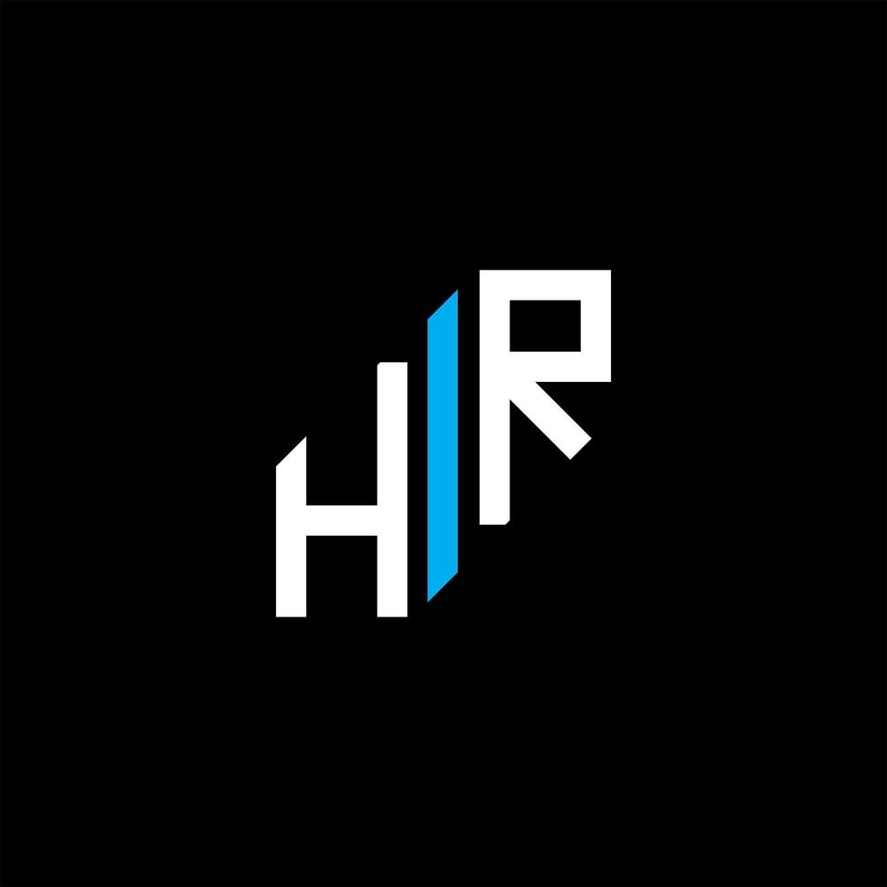 design criativo do logotipo da carta hr com gráfico vetorial vetor