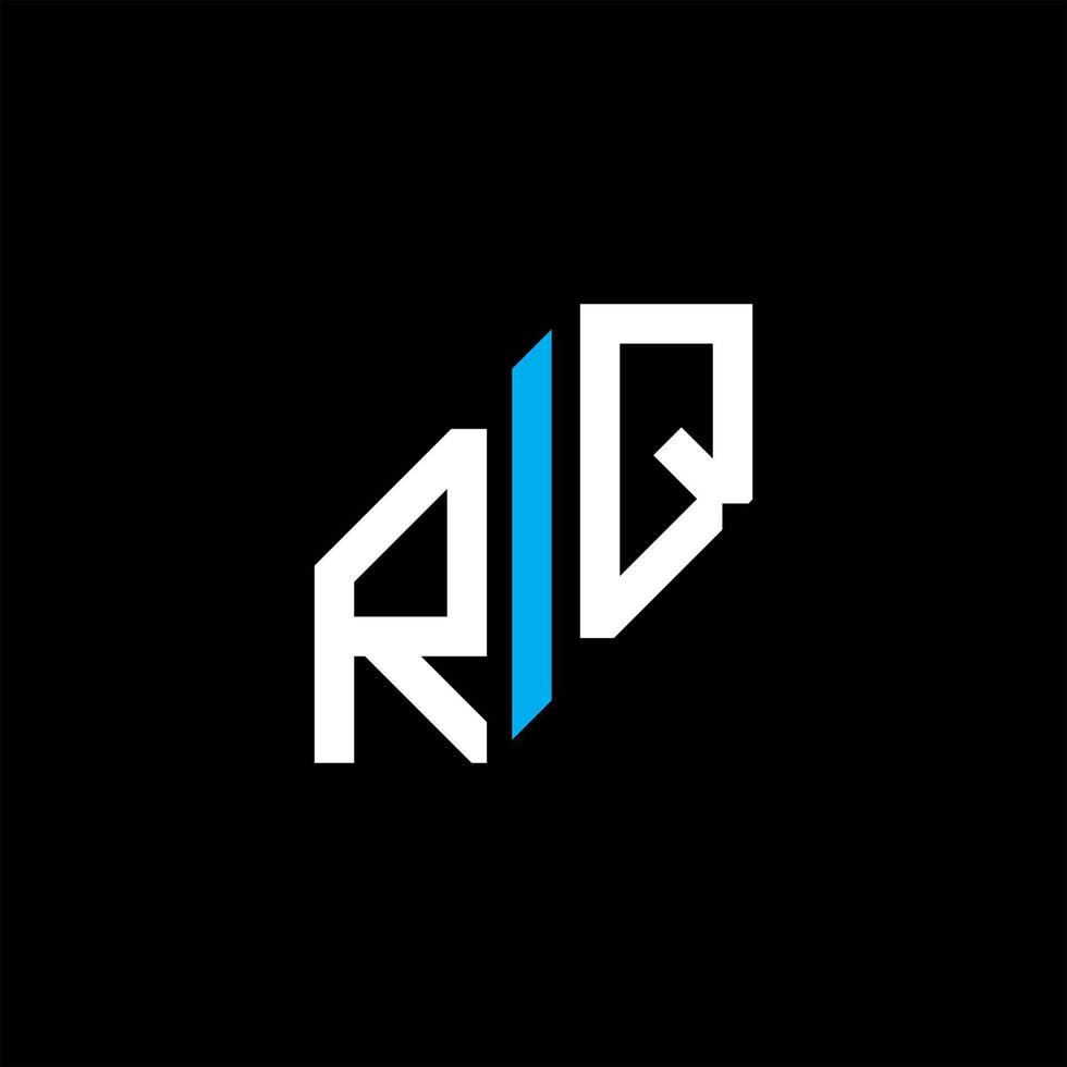 design criativo do logotipo da letra rq com gráfico vetorial vetor