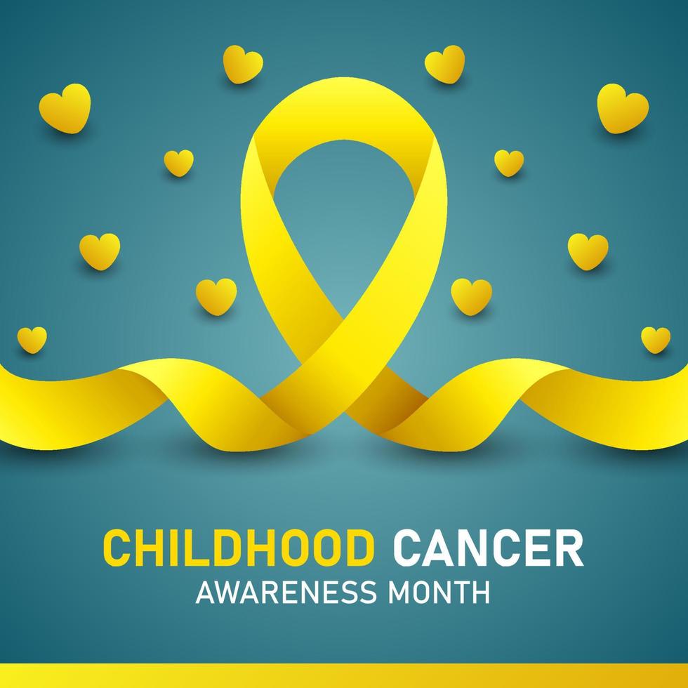 fundo do mês de conscientização do câncer infantil vetor