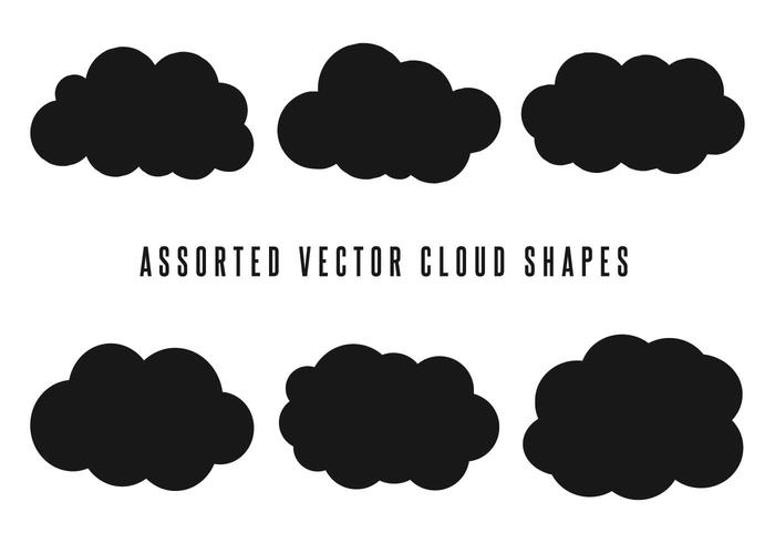 Formas básicas de nuvem vetorial vetor
