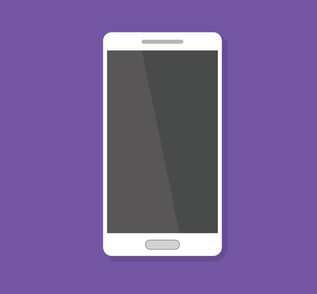 display em branco brilhante smartphone branco isolado modelo mínimo de maquete tecnologia de botão moderno ícone de gadget de celular vetor