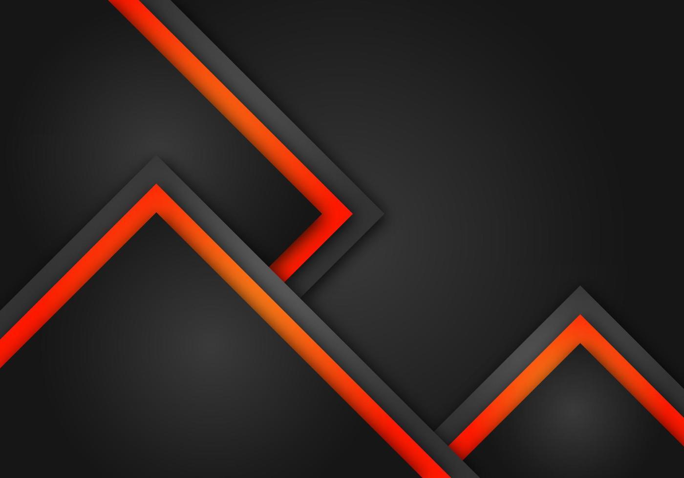 linha de sombra cinza escuro de seta laranja abstrata com design de espaço em branco moderno fundo futurista camada de sobreposição geométrica estilo de corte de papel vetor